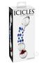 Icicles No. 18 Textured Glass Dildo 7.5in - Clear/blue