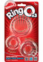 Ringo X3 Cock Rings (3 Sizes Per Pack) - Clear (6 Packs Per Counter Display)