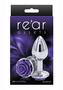 Rear Assets Rose Aluminum Anal Plug - Small - Purple/silver