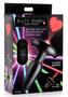 Booty Sparks Laser Heart Rechargeable Silicone Anal Plug With Remote Control - Small - Black With Red Lights