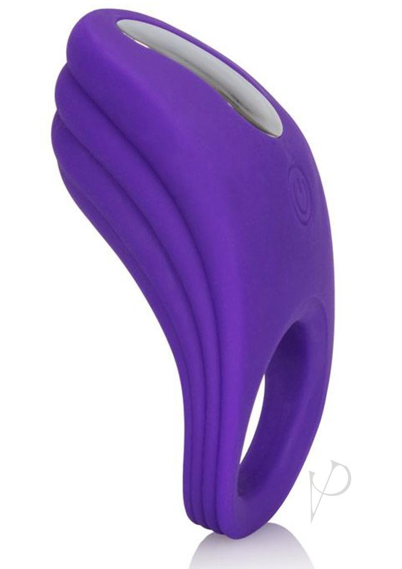 Silicone Rechargeable Passion Enhancer Cockring Waterproof Purple